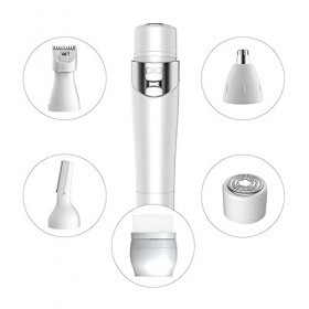 5 sur 1 Nose Coiffure Tondeuse Électrique Désacrant des cheveux sans douleur pour femmes Kit de rasoir à cheveux Ear & sourir