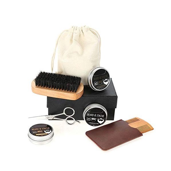 Outil de mise en forme de barbe, 3 pièces brosse à barbe peigne à barbe rehausseur de moustache, empêche la barbe de perdre d