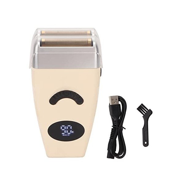 Tondeuse à Barbe, Tondeuse à Moustache électrique Rechargeable Par USB Tondeuse à Cheveux électrique Sèche Et Humide Flexible