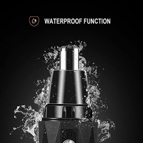 Tondeuse 2021 pour poils du nez et des oreilles, sans douleur, rechargeable, bonne performance imperméable, lame à double bor