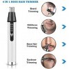 JYZT Tondeuse Poils pour Nez 4-en-1 pour Hommes, Tondeuse Électrique Multifonctionnelle Lavable pour Oreilles Et Sourcils, To