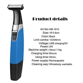 YGPYT Rasoir Electrique Homme,USB Rechargeable 3 en 1,Tondeuse Barbe Etanche 3 en 1 Rasoir Multifonctionnel,Tondeuse de Préci