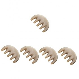 minkissy 5 pcs Peigne de Massage à cinq dents Guasha Grattoir Guasha Outils Visage Jade Peigne Tête Méridiens Peigne Manuel M