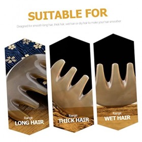 FRCOLOR 5 Pièces Peigne De Massage à Cinq Dents Outil De Massage Gua Sha Plaque De Grattage Naturelle Peigne De Massage De La