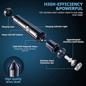 JYZT Mini Tondeuse Multifonctionnelle 4 en 1, Hommestondeuse À Cheveux Rasoir Électrique Couteau De Coupe pour Favoris, Kit D