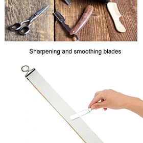 Lanière de rasoir en cuir de vachette, Lanière de rasoir droite Durable Non toxique doux pour la peau pour salon de coiffure 