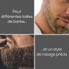 Beurer HR 4000 Tondeuse à barbe | 4 embouts pour la coupe et le rasage | Lame en acier inoxydable revêtue de titane | Batteri