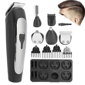 Tondeuse à cheveux électrique, coupe de cheveux tondeuse à barbe Kit de toilettage pour barbiers, multi-fonctionnel rasage de