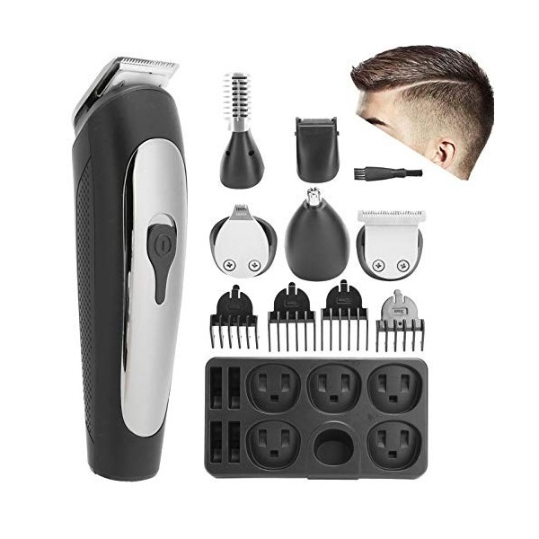 Tondeuse à cheveux électrique, coupe de cheveux tondeuse à barbe Kit de toilettage pour barbiers, multi-fonctionnel rasage de
