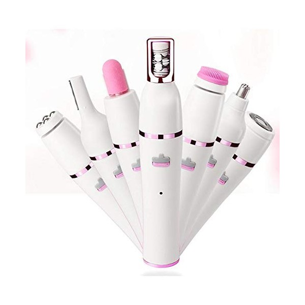 Epilateur Visage Femme,7 en 1 Électrique,USB Rechargeable Corps Multi-fonctions Rechargeable Corps Tondeuse Bikini,Épilateur 