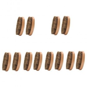 minkissy 12 Pièces Brosse à Barbe Peigne à Barbe De Voyage Peigne à Moustache De Poche Peigne à Barbe Portatif Barbe En Bois 
