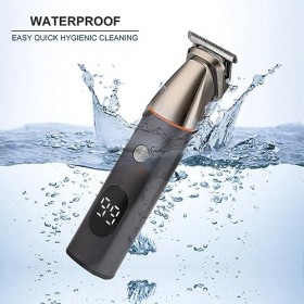 POTRUWE Kit de toilettage professionnel 5 en 1 pour homme, tondeuse à cheveux, tondeuse à barbe sans fil, rasoir électrique p