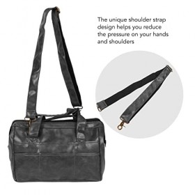 Sac à Main de Barbier, Sac de Coiffure Portable Simple en Cuir PU de Grande capacité avec Poignée pour Salon Gris