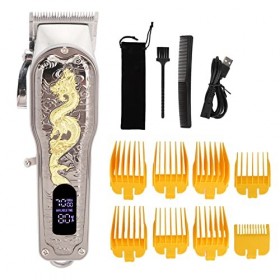 Tondeuse à Cheveux électrique, Affichage LED De Charge USB Kit De Toilettage Pour Hommes Avec 8 Peignes De Guidage Pour les V