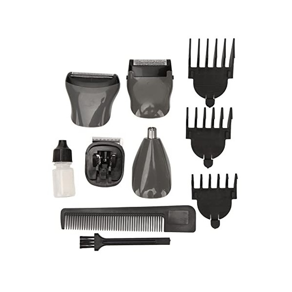 Kit de Coupe de Cheveux de Barbe Rechargeable 8 en 1 Kit de Tondeuse à Cheveux de Nez étanche IPX7 sans Fil, Tondeuse à Cheve