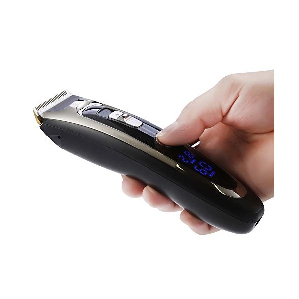 Coupe de cheveux en Céramique pour adultes enfants professionnel Digital écran Mudo Trimmer électrique de coupe tondeuse sans