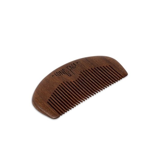 Peigne en bois pour barbe et moustache à visage long, parfait pour les baumes et les huiles, antistatique, taille de poche po