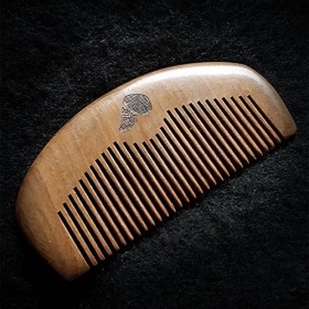 Peigne en bois pour barbe et moustache à visage long, parfait pour les baumes et les huiles, antistatique, taille de poche po