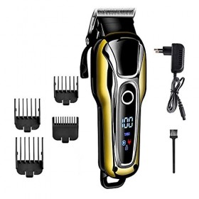 Tchippeuses à Cheveux électriques pour Hommes Tondeuse à Cheveux Professionnels Barbou sans Fil Kit de toilettage Silencieux 