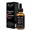 Sérum Vitamine C - Sérum Visage 20% VC Avec Lacide Hyaluronique - Natural & Organic Anti Rides Anti Vieillissement du Visage