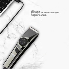 Tondeuse à Cheveux électrique, Tondeuse à Barbe électrique Multifonctionnel Affichage Numérique Lavable Fine Tuning Tondeuse 