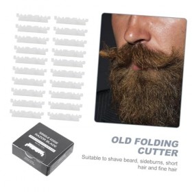 FOMIYES 700 Pièces Lame De Rasoir Coupe-Barbier Lame De Rasoir À Barbe Rasoirs Droits Pour Hommes Rasoirs À Barbe Pour Hommes