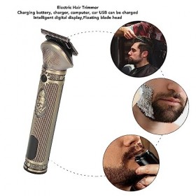 Tondeuse à Cheveux électrique, Rasoir électrique sans Fil Tondeuse à Cheveux pour Homme Multifonction à Faible Bruit USB Tond