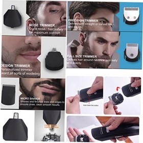 LALAFINA 1 Ensemble 7 Tondeuse à Moustache Rasoir Tondeuse à Barbe Machine à Couper Les Cheveux Tondeuse à Cheveux Électrique