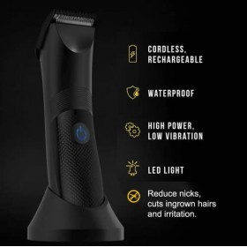 Manscape Tondeuse et Rasoir, Rasoirs Électriques Hommes, Kit de Tondeuse à Cheveux Pubiques - Imperméable - Rasoir à Boule Ma