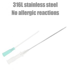 Aiguilles de Perçage 50 Pièces/boîte, Aiguilles de Perçage de Cathéter pour Mamelon de Lèvre de Nez de Nombril Doreille de C