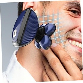 FRCOLOR Machine Chauve à Tête Dhuile Machine à Raser La Tête Machine à Barbe Électrique Rasoir Facial Mini Rasoir Usb Coupe-