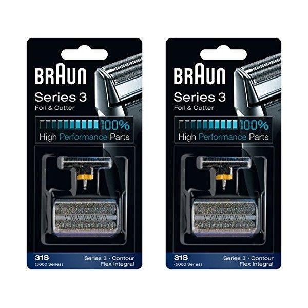 Braun 31 s série 5000/6000 Contour Flex XP Integral rasoir rasage tête de rechange Combi Pack, 2 comte