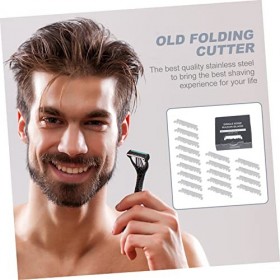 FOMIYES 700 Pièces Lame De Rasoir Rasoirs Droits Pour Hommes Lames Enduites De Platine Coupe-Visage Coupe-Barbier Vieux Coupe