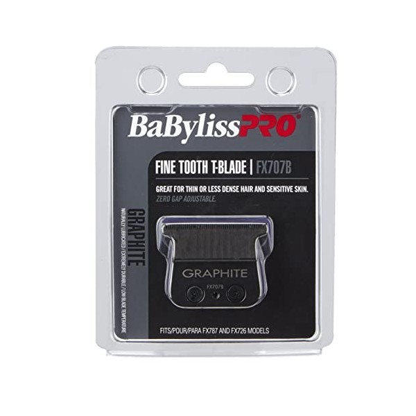 BaBylissPRO Replacement T-Blade Fine Tooth - FX707B Graphite For Men 1 Pc Blade