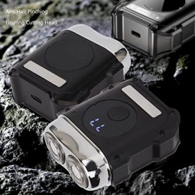 Tondeuse à Barbe, écran LCD à Tête Magnétique Rechargeable 500mAh Tondeuse à Cheveux Machine Body Groomer Tondeuse pour Homme