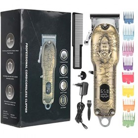 Ensemble de tondeuse à cheveux électrique, tondeuse à barbe pour hommes LCD numérique tondeuses de toilettage de cheveux Kit 