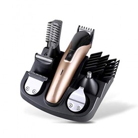 Tondeuse à cheveux et barbe homme, Tondeuse Barbe Rasoir Cheveux Corps, Tondeuse Nez Et Oreilles Electrique, Or, Chargement U