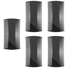 Kootinn Lot de 5 peignes de poche double face pour cheveux, barbe et moustaches | Dents fines et grossières, peigne quotidien