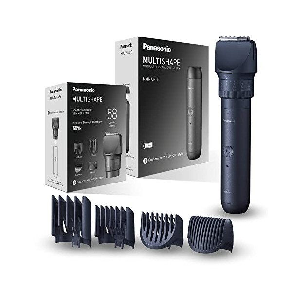 Panasonic MULTISHAPE Modulaire Personnels Soins Système ER-CTW1, tondeuse à barbe et pince à cheveux pour hommes avec batteri