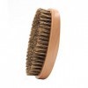 HisiLucky Brosse à barbe lissante avec manche en bois de qualité supérieure - Outil de nettoyage de barbe - Cadeau pour homme