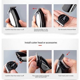 GFDFD Tondeuse À Cheveux Électrique Rechargeable Rasoir À Faible Bruit Tondeuse À Cheveux Mâle Rasoir Tondeuse À Cheveux pour