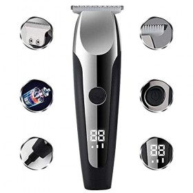 XJZKA Tondeuse à Cheveux pour Hommes Tondeuse à Barbe à Lame en T avec écran LCD Kit de toilettage pour Coiffeur Machine de C