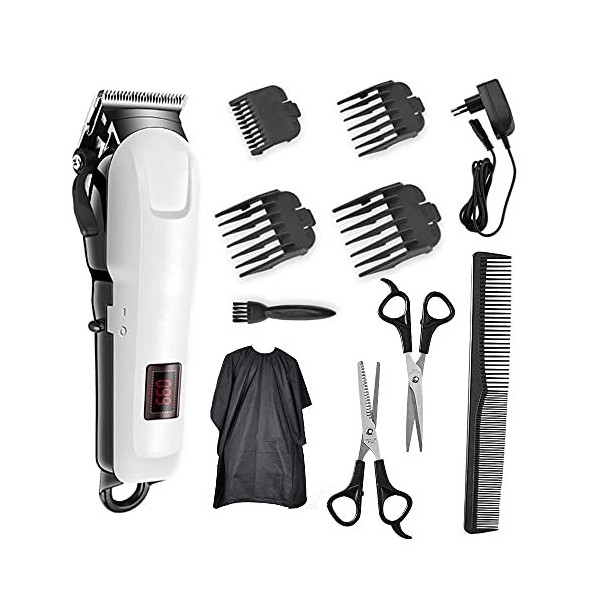XJZKA Tondeuse à Cheveux Professionnelle Tondeuse à Cheveux Kit pour Hommes Machine de Coupe de Cheveux électrique Affichage 