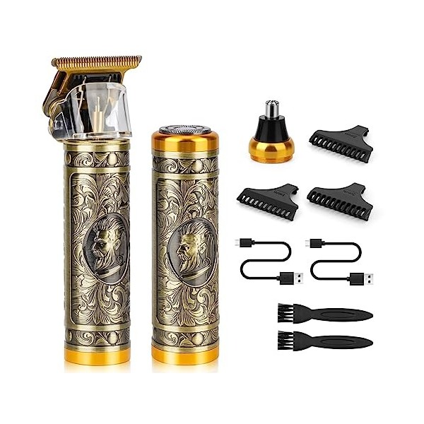 LILNAOFW Tondeuse à barbe pour homme, tondeuse à cheveux professionnelle pour homme, tondeuse à cheveux sans fil rechargeable