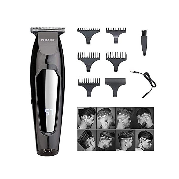 XJZKA Tondeuse à Cheveux Tondeuse à Cheveux Professionnelle sans Fil pour Hommes, Tondeuse à Barbe Rechargeable Tondeuse sans