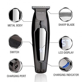 XJZKA Tondeuse à Cheveux Tondeuse à Cheveux Professionnelle sans Fil pour Hommes, Tondeuse à Barbe Rechargeable Tondeuse sans