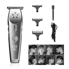 XJZKA Tondeuse à Cheveux, Tondeuse à Cheveux Professionnelle sans Fil, Tondeuse à Cheveux Chauve, kit de Coupe Auto-Cheveux P