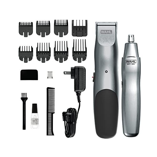 Wahl Groomsman Cord/Cordless Beard, Mustache, Hair & Nose Hair Trimmer for Detailing & Grooming - Model 5623