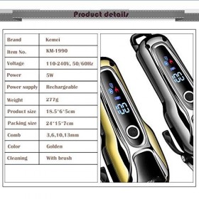 GFDFD Tondeuse Rechargeable Machine À Raser Cheveux Tondeuse Cheveux Professionnel Coupe Rasoir Électrique Barbe