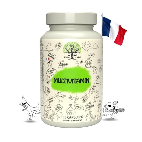 NOUVEAU ~ Multivitamines et Minéraux ~ Vitamine Essentiel ~ Bien être ~ Vitalité Quotidienne ~ Gélule Végétale ~ Bouteille 10